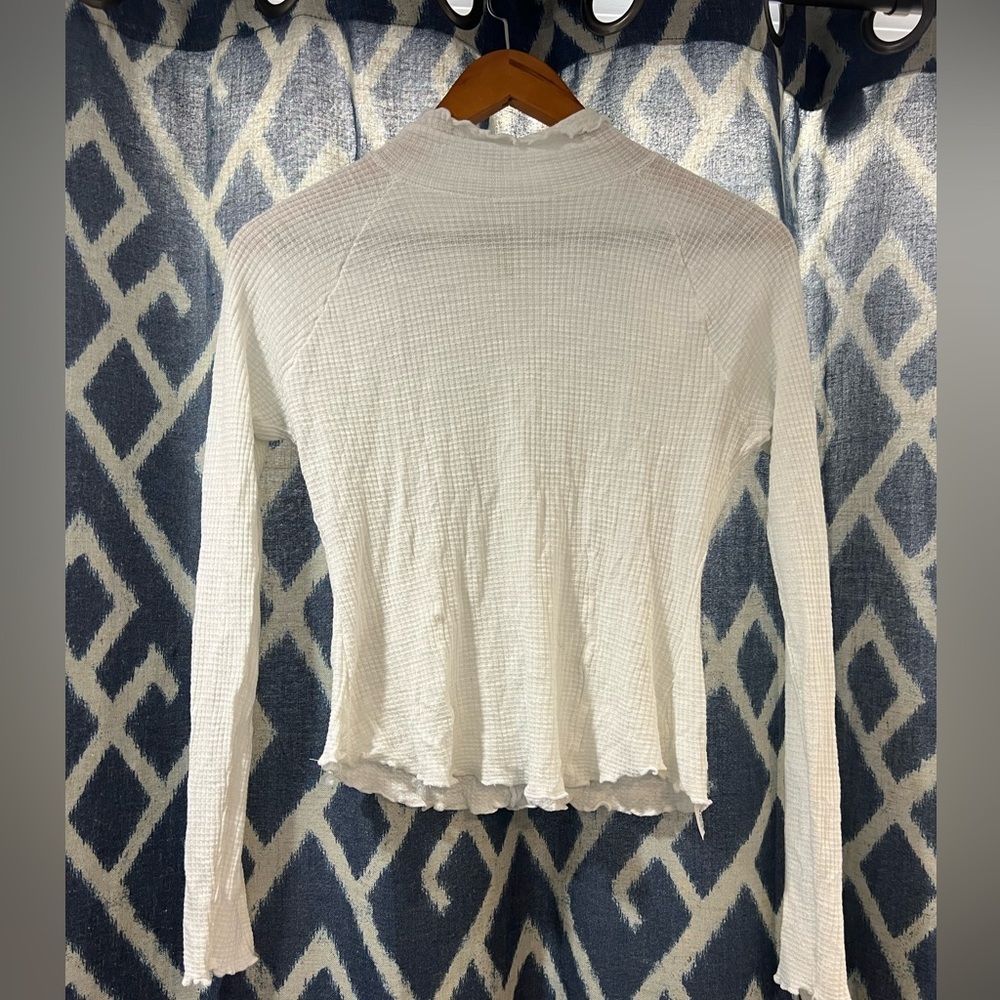 Intimately Free Off White Mock Neck Thin Sweater Size S